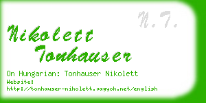 nikolett tonhauser business card